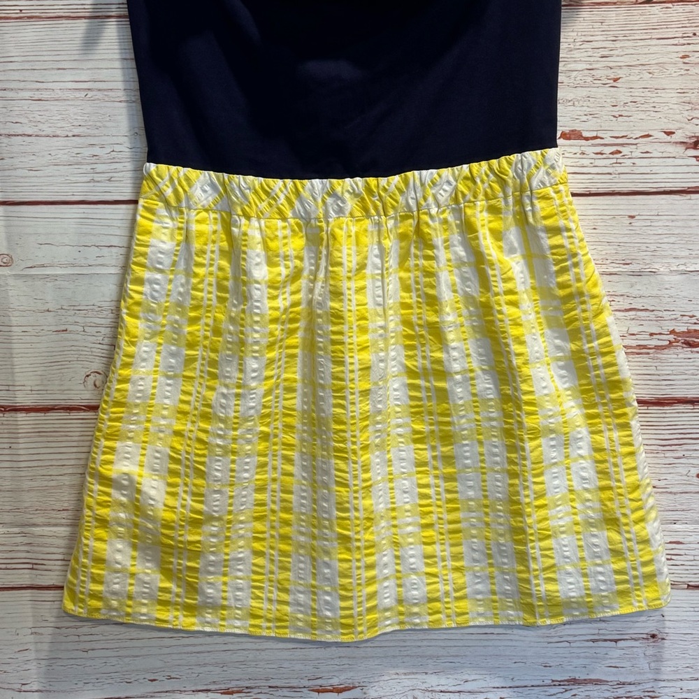 NWT Lilly Pulitzer Esmeralda Dress in Starfruit Yellow Sucker For Plaid Sz L - Picture 7 of 16